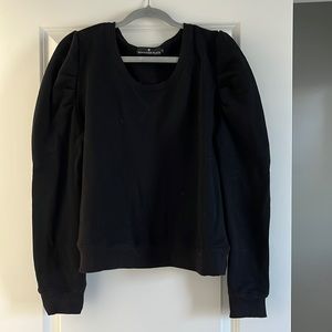 Cute puff sleeve sweatshirt size XL black